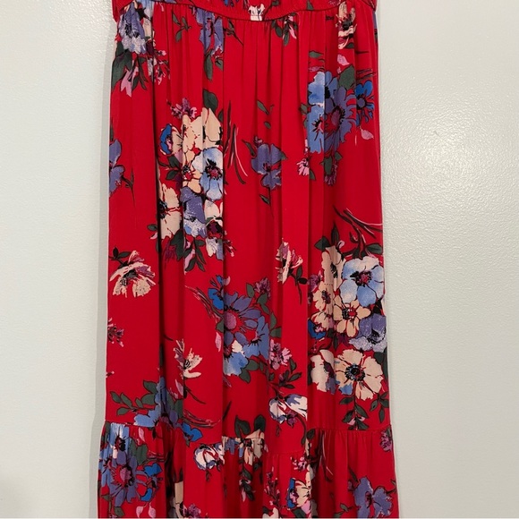 BAND OF GYPSIES Boho Red Floral Maxi Dress Size S - Picture 3 of 10